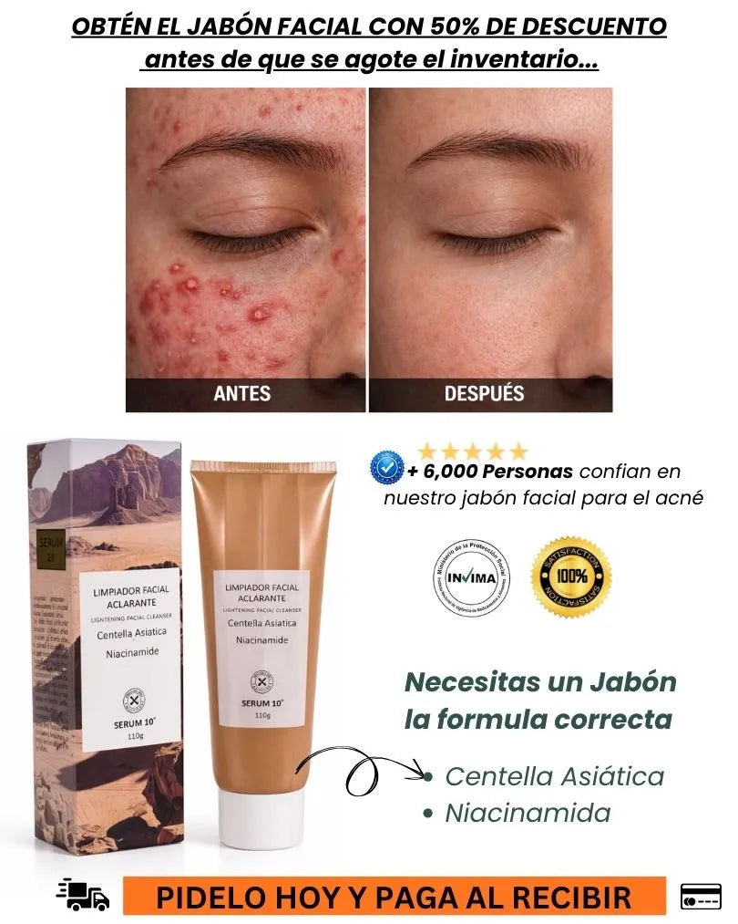 JABON FACIAL CON CENTELLA SERUM 10