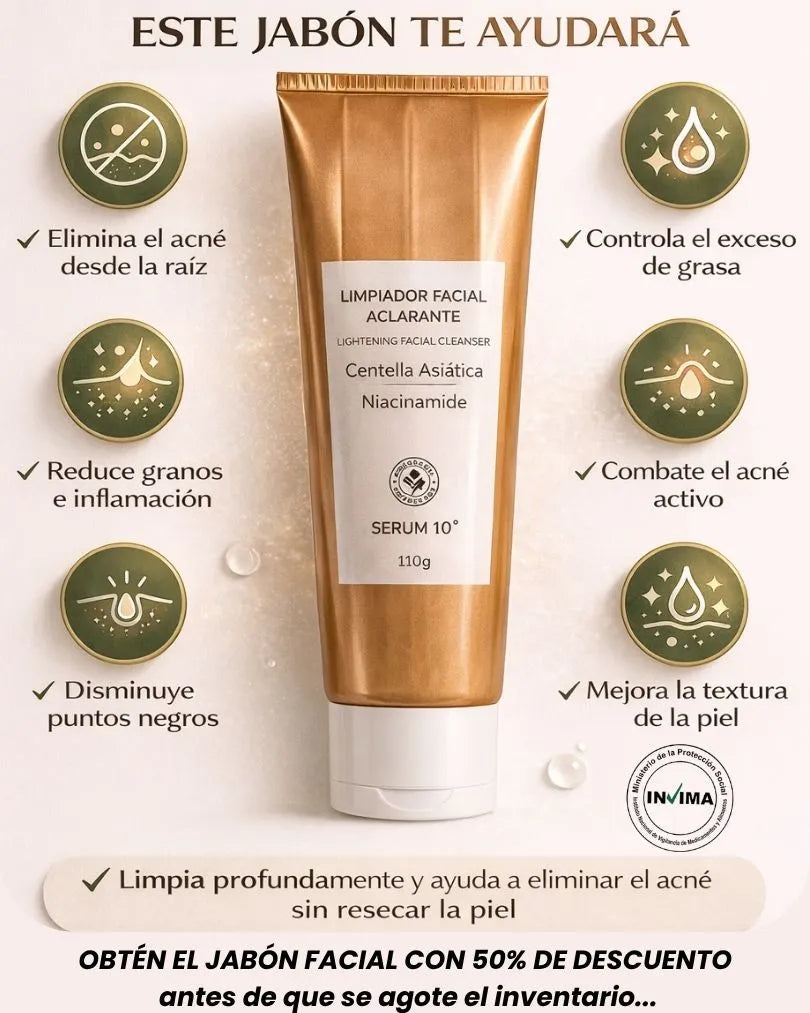 JABON FACIAL CON CENTELLA SERUM 10
