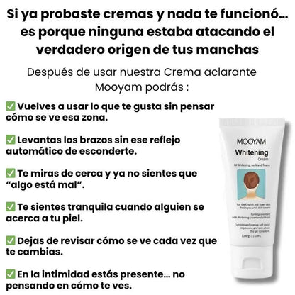 Mooyam Crema aclarante   - Esas axilas y entrepierna que se ven negras se aclaran en 30 días