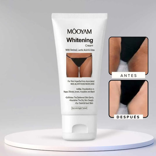 Mooyam Crema aclarante   - Esas axilas y entrepierna que se ven negras se aclaran en 30 días